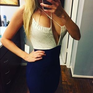 Sexy low cut strappy dress